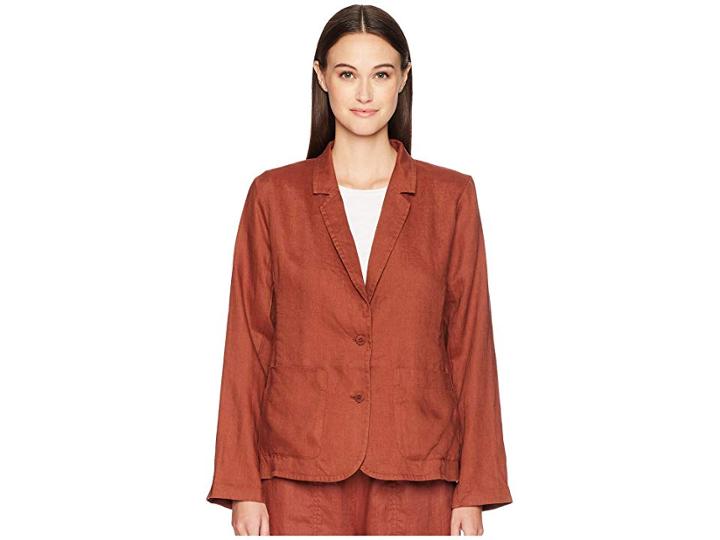 Eileen Fisher Shaped Blazer (russet) Women's Jacket