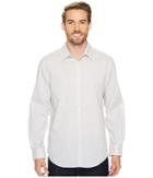 Perry Ellis Long Sleeve Mini Diamond Dot Button Down Shirt (bright White) Men's Long Sleeve Button Up