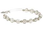 Alex And Ani Smoke Flare Beaded Bangle (rafaelian Silver Finish) Bracelet