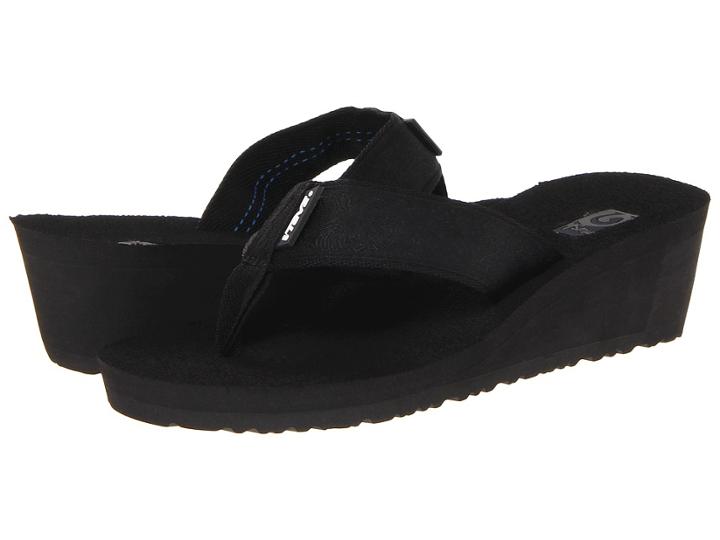 Teva Mush Mandalyn Wedge 2 (motif Black Out) Women's Wedge Shoes