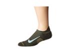 Nike Elite Merino Cushioned No Show Running Socks (sequoia/medium Olive/desert Sand) No Show Socks Shoes