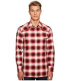 Marc Jacobs Dusty Check Western Shirt (red Combo) Men's Clothing