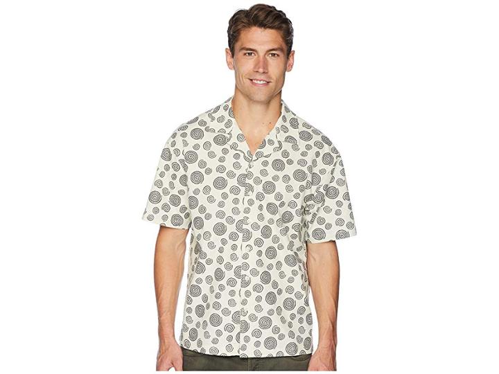 Publish Fletcher Woven Button Up (cream) Men's Clothing