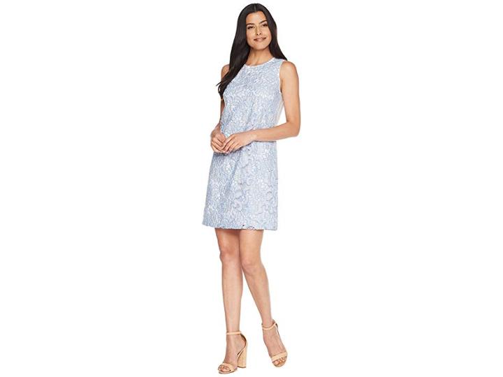 Cece Sleeveless Lace Sheath Dress (bluebird) Women's Dress