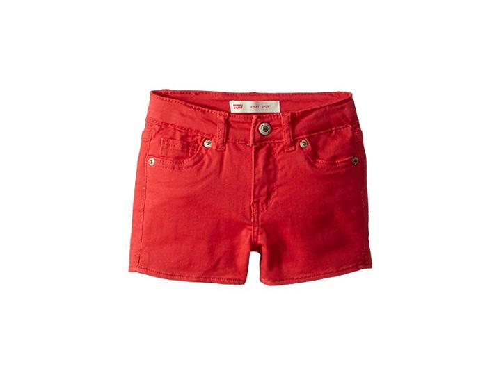 Levi's(r) Kids 710tm Super Skinny Fit Soft Brushed Shorty Shorts (toddler) (poinsettia) Girl's Shorts