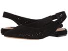 Steven Lourdes-c Slingback Flat (black Suede) Women's Sling Back Shoes