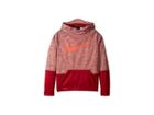 Nike Kids Therma Graphic Swoosh Training Pullover Hoodie (big Kids) (red Crush/pure/red Crush/bright Crimson) Boy's Sweatshirt