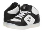 Skechers Kids Energy 90610l Lights (little Kid/big Kid) (black Suede/white Smooth/royal Trim) Boy's Shoes