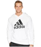 Adidas Essentials Linear Pullover Hoodie French Terry (white/black) Men's Sweatshirt