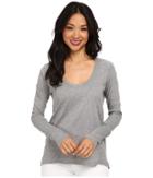 Alternative Scoop Neck T-shirt Long Sleeve (heather Grey) Women's T Shirt