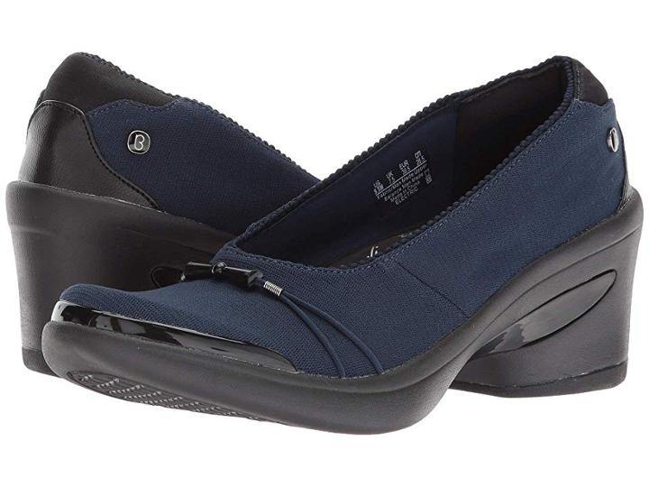 Bzees Electric (navy Mini Ribbed Knit Fabric) High Heels
