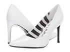 Calvin Klein Ronna (white Leather Stripes) High Heels