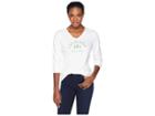 Life Is Good Rain Or Shine Crusher Long Sleeve Vee (cloud White) Women's T Shirt