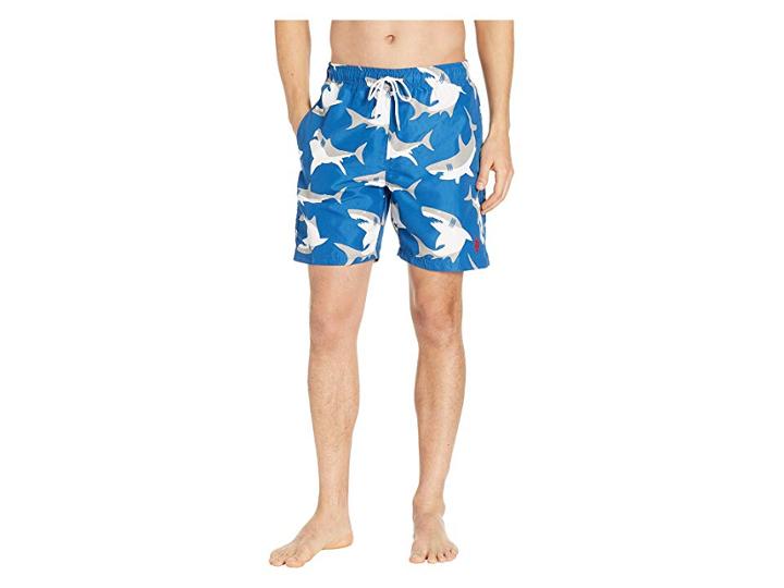 U.s. Polo Assn. Shark Swim Shorts (blue Whale) Men's Swimwear
