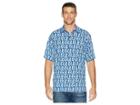 Tommy Bahama Poquito Geo Shirt (cobalt Sea) Men's Short Sleeve Button Up