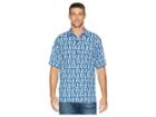 Tommy Bahama Poquito Geo Shirt (cobalt Sea) Men's Short Sleeve Button Up