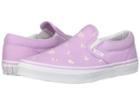 Vans Kids Classic Slip-on (little Kid/big Kid) ((charms) Embroidery/orchid Bouquet) Girls Shoes