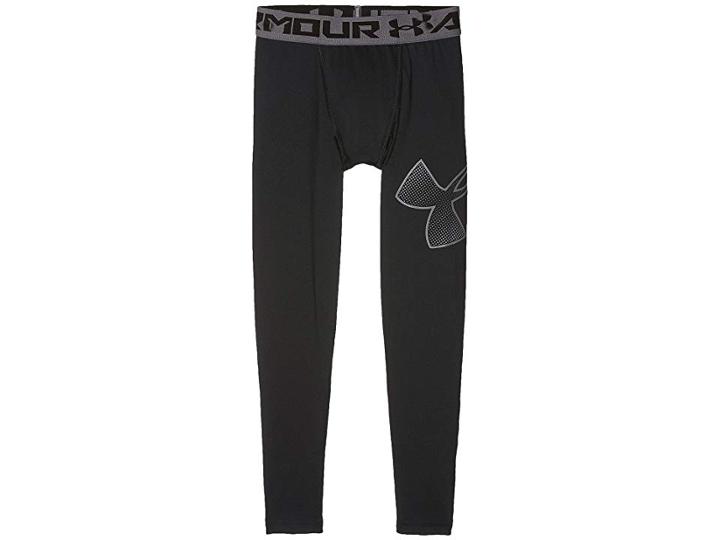Under Armour Kids Armour Logo Leggings (big Kids) (black/graphite/graphite 1) Boy's Casual Pants