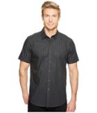 Robert Graham Modern Americana Deven Short Sleeve Woven Shirt (black) Men's Clothing