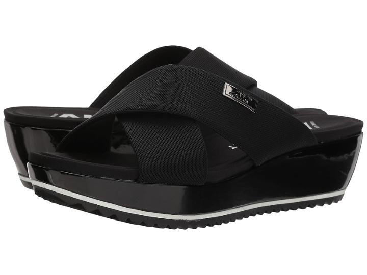 Anne Klein Felisha (black Fabric) Women's Wedge Shoes