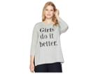 Kari Lyn Plus Size Girls Do It Better Tee (heather Grey) Women's T Shirt