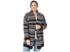 Lauren Ralph Lauren Plus Size Wool-blend Belted Cardigan (polo Black/masc Cream Multi) Women's Sweater