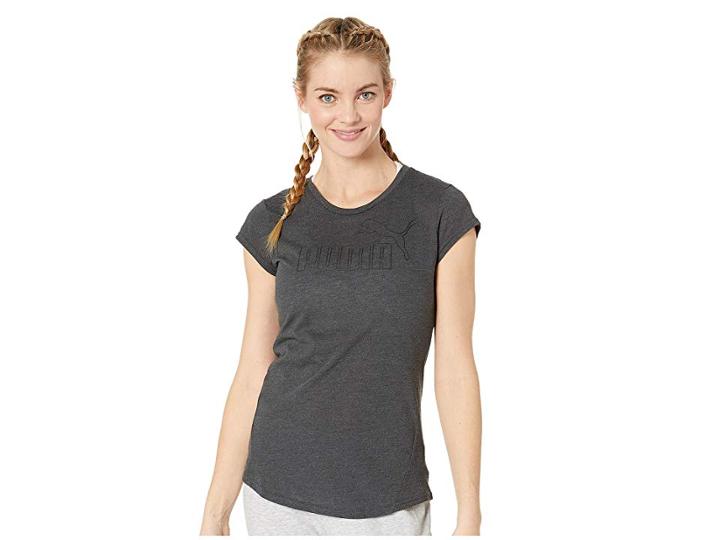 Puma Active Essentials No. 1 Tee (dark Gray Heather) Women's T Shirt
