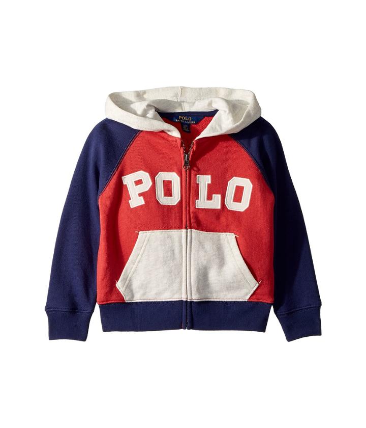 Polo Ralph Lauren Kids Cotton French Terry Hoodie (toddler) (maine Red) Boy's Sweatshirt