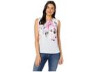 Calvin Klein Pleat Neck Cami (opal Multi) Women's Clothing