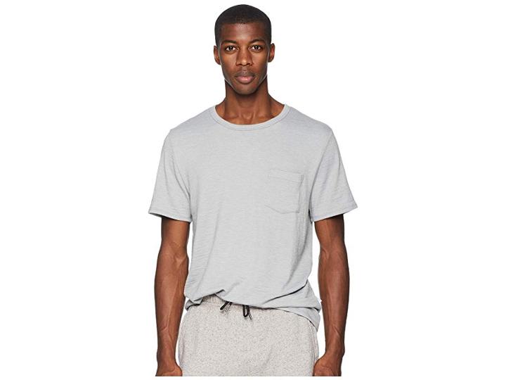 Onia Chad Short Sleeve Pocket Tee (sea Fog) Men's T Shirt