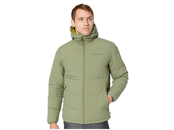 Columbia Lone Fir 650 Turbodown Hooded Jacket (mosstone) Men's Coat