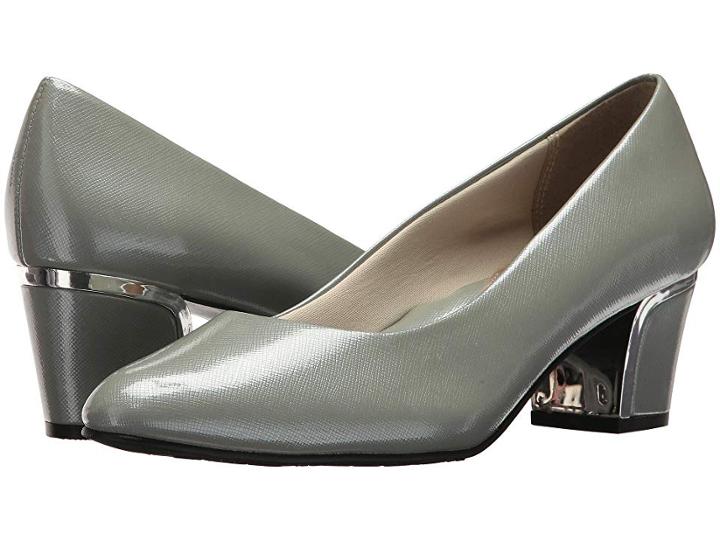 Soft Style Deanna (wrought Iron Crosshatch Patent/silver Heel) Women's 1-2 Inch Heel Shoes