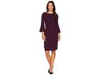 Calvin Klein Bell Sleeve Sheath Dress Cd8c133e (aubergine) Women's Dress