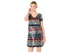 Eci Rainbow Stripe Sequin Shift Dress (multi) Women's Dress