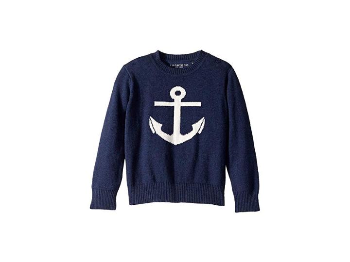 Toobydoo Cashmere Baby Sweater (infant/toddler) (navy Anchor) Kid's Sweater