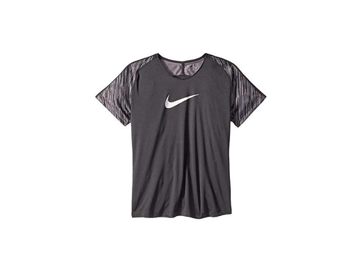 Nike Kids Dry Academy Short Sleeve Soccer Top (little Kids/big Kids) (anthracite/anthracite/white) Girl's Clothing