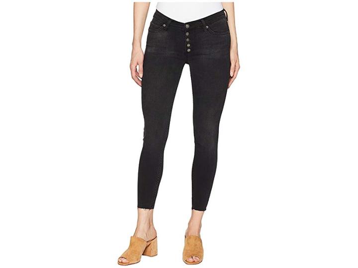 Free People Reagan Raw Jeans In Black (black) Women's Jeans
