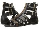 Just Cavalli Leather Star And Stud Sandal (black) Women's Shoes