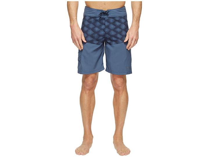 Columbia Low Drag Board Shorts (dark Mountain Tarpon Scales) Men's Swimwear