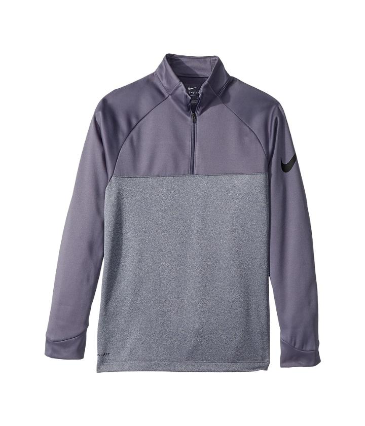 Nike Kids Therma-fit 1/2 Zip (big Kids) (light Carbon/white) Boy's Long Sleeve Pullover