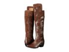 Frye Shane Embroidered Cuff (whiskey Smooth Veg Calf/oiled Suede/haircalf) Cowboy Boots