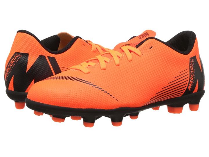 Nike Kids Vapor 12 Club Mg Soccer (toddler/little Kid/big Kid) (total Orange/black/total Orange/volt) Kids Shoes