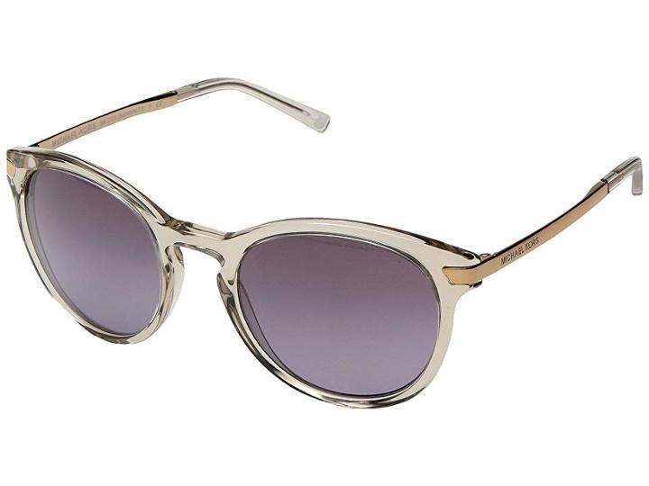 Michael Kors 0mk2023 (nude Transparent/violet Gradient) Fashion Sunglasses