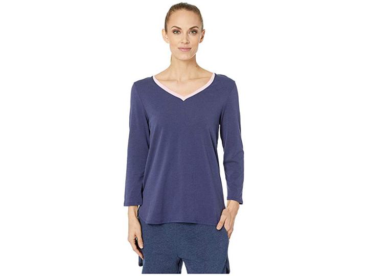 Jockey Long Sleeve Top (deep Navy) Women's Pajama