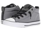Converse Kids Chuck Taylor All Star Street Mid (little Kid/big Kid) (cool Grey/black/white) Boy's Shoes
