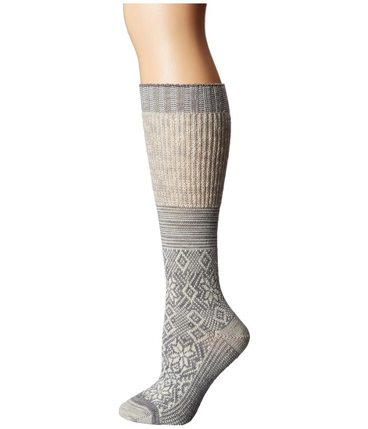 Smartwool Snowflake Flurry (natural Heather) Women's Knee High Socks Shoes