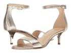 Nine West Leisa Heel Sandal (medium Natural/gold Metallic) Women's Shoes