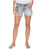 Stetson Jean Shorts With Embroidery (blue) Women's Shorts