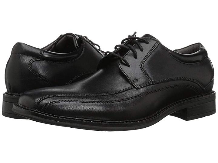 Dockers Endow Bike Toe Oxford (black Polished Leather) Men's Shoes
