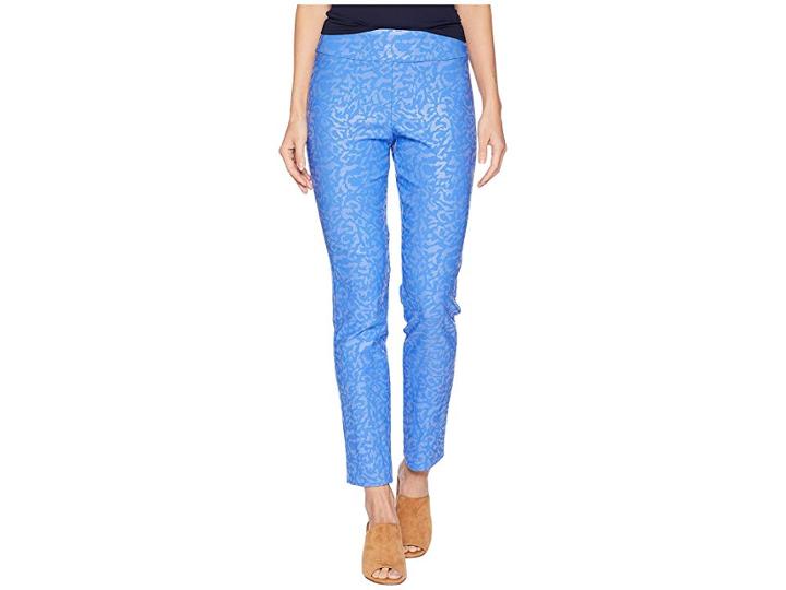 Krazy Larry Pull-on Ankle Pants (blue Animal) Women's Dress Pants